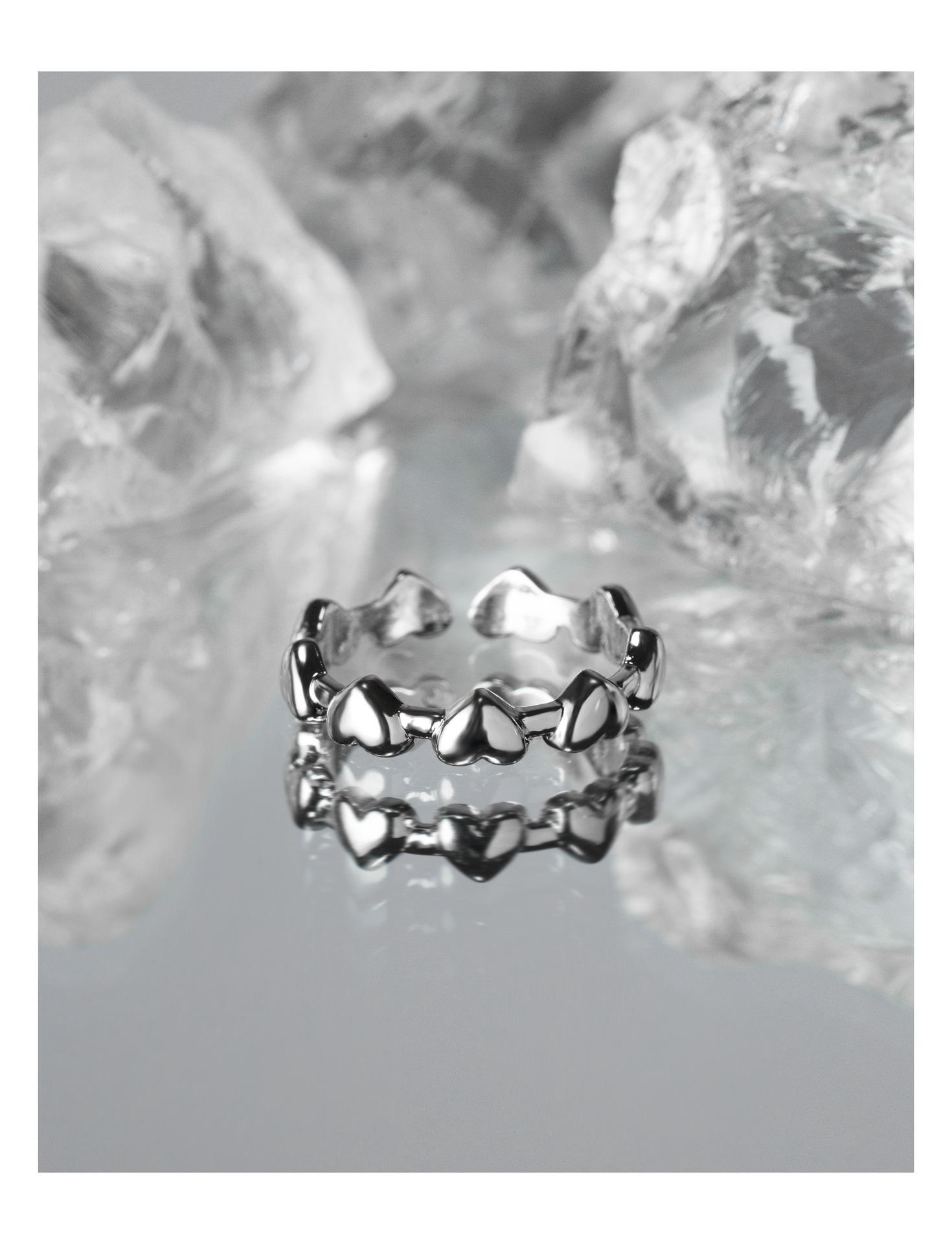 Simple Style Heart Shape Copper Plating Open Ring