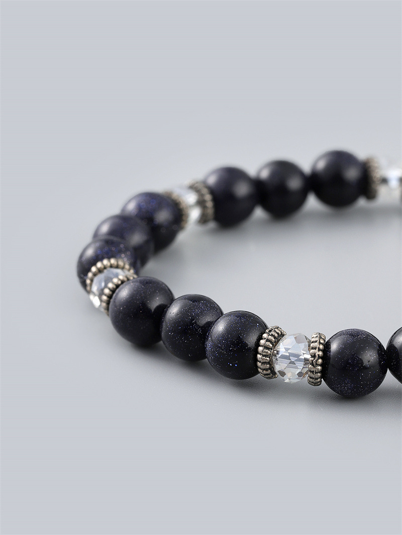 Nueva pulsera de cuentas DIY transfronteriza estación independiente joyería europea y americana pulsera de arena azul pulsera de los hombres