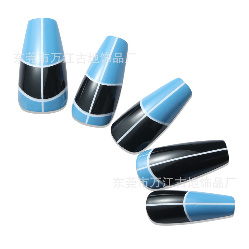 24 Pieces of Adult Customized Nails Medium Ballet Nail Printing Nail Factory