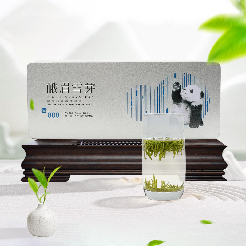 2025新茶峨眉雪芽睿心120g明前春茶雀舌新茶嫩芽绿茶礼盒送礼茶叶