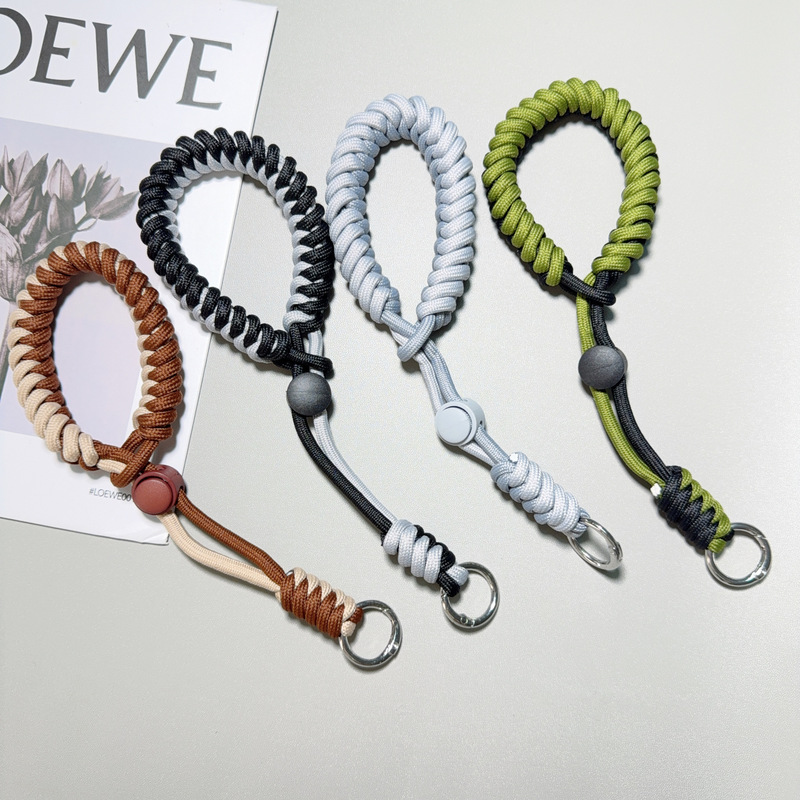 Short Wrist Strap Phone Lanyard Braided Cotton Rope Keychain Car Key Holder Outdoor Rope Anti-Theft Upgrade