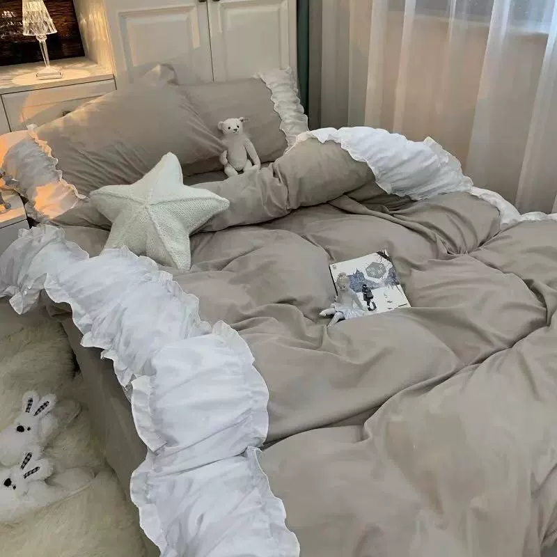 Набор постельного белья Princess Duvet Cover Bedding Set, 3–4 предмета, волнистый дизайн для учащихся начальных классов