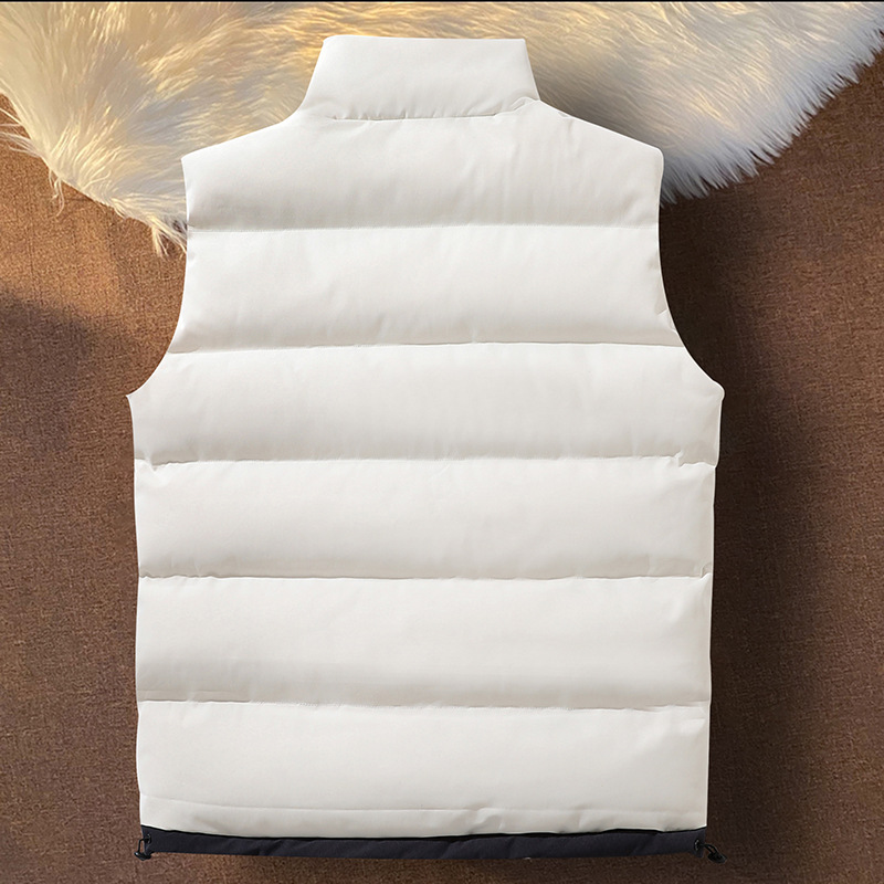 2024 nuevo chaleco para hombre otoño e invierno impermeable, engrosado, cálido, ajustado, cuello alto con grasa agregada, agrandado_voghion.com