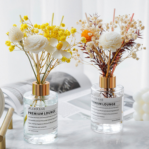 Fire-free aromatherapy essential oil home indoor eternal flower dried flower ornaments hotel home bedroom fragrance air freshener