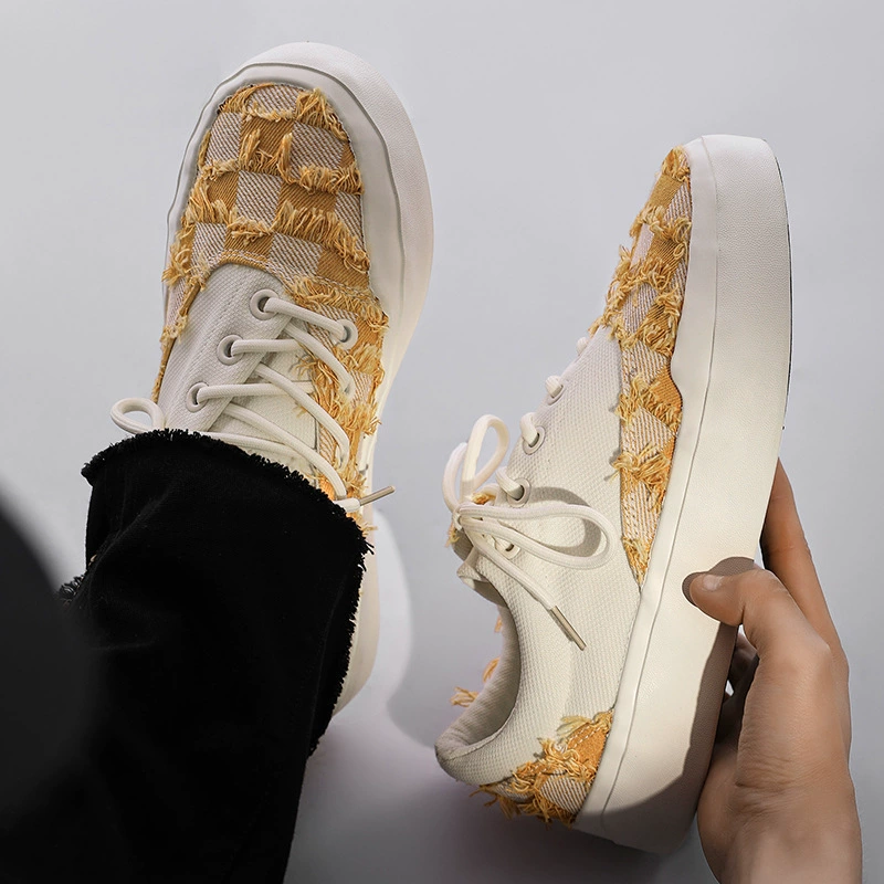 Классические парные кеды X137 в стиле Chanel с фруктовым принтом, ручной работы, с рваными краями и мелким цветочным узором, для скейтбординга, новинка 2026 года