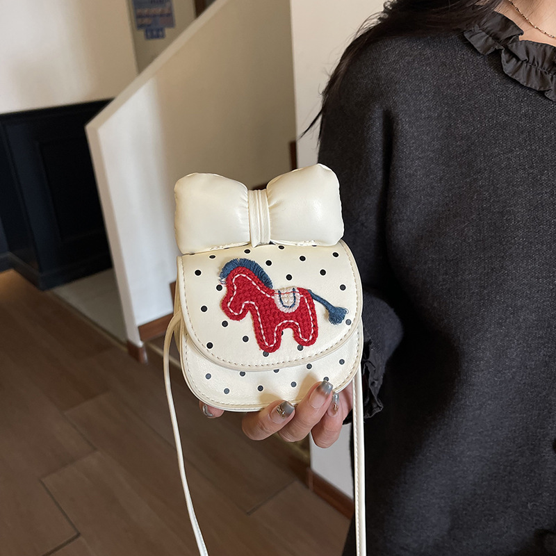 Ins nicho coreano lindo mochila de niños cartón de dibujos animados pony niñas mochila de hombro niñas bolsas de arco para niños
