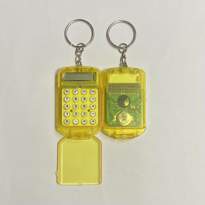 ホットスタイル卸売新しいユニークなかわいいミニ透明フリップ電卓便利なポータブル学生コンピュータギフト|undefined