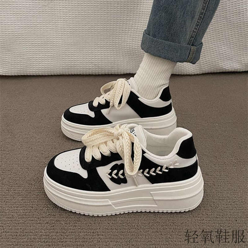 厚底小白鞋女春秋百搭ins潮板鞋2025新款小众休闲运动鞋直销工厂|undefined