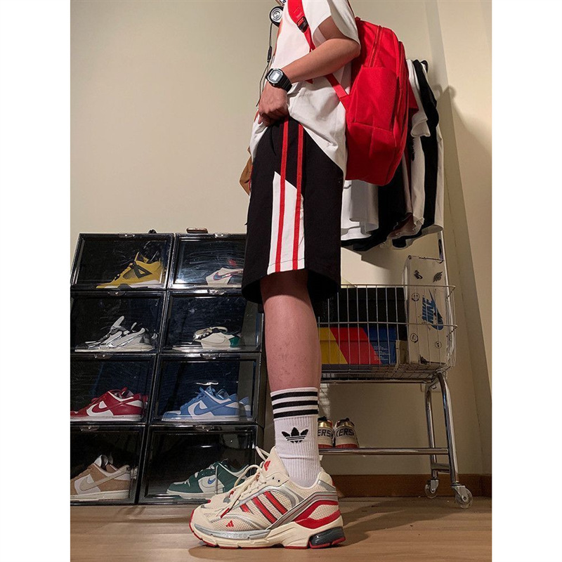 American sports shorts women's summer thin ins fashionable casual outerwear fifth pants loose couple wide leg basketball pants