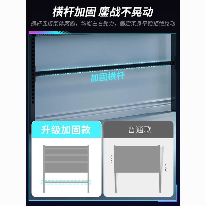 立式洞洞板置物架落地电竞房间装饰金属收纳架免打孔电脑桌面改造|undefined
