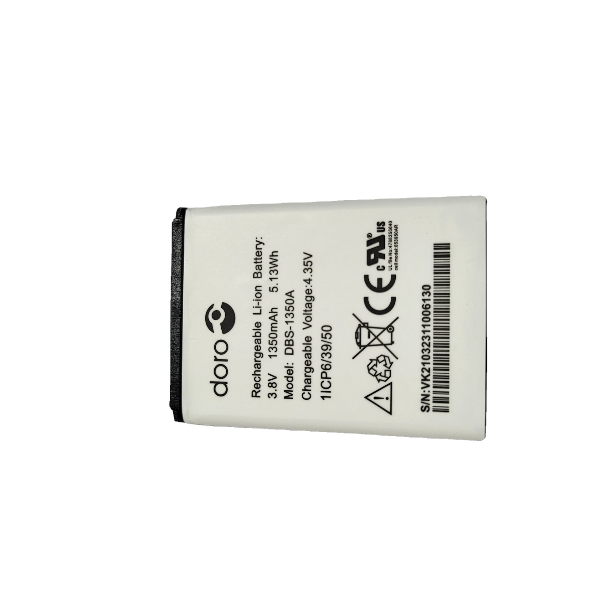 DBS-1350A电池适用于Doro 7050/7060/7070手机锂电池3.8V1350mAh