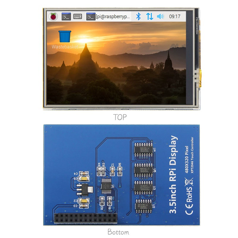 3.5-дюймовый сенсорный ЖК-дисплей для Raspberry Pi 320x480, для Raspberry Pi 3B+/4B
