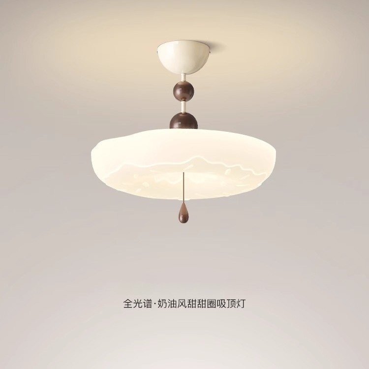 2025 nuevo dormitorio estilo crema marrón medio americano cálido de alta gama habitación para niños lámpara de araña led techo