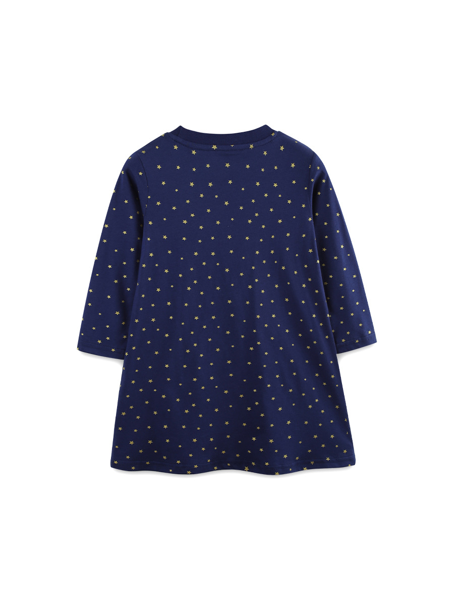 Otoño nuevo estilo vestido de niña falda de flores bordada para niños pequeños y medianos vestido de princesa de cuello redondo dulce para niñas lote mixto