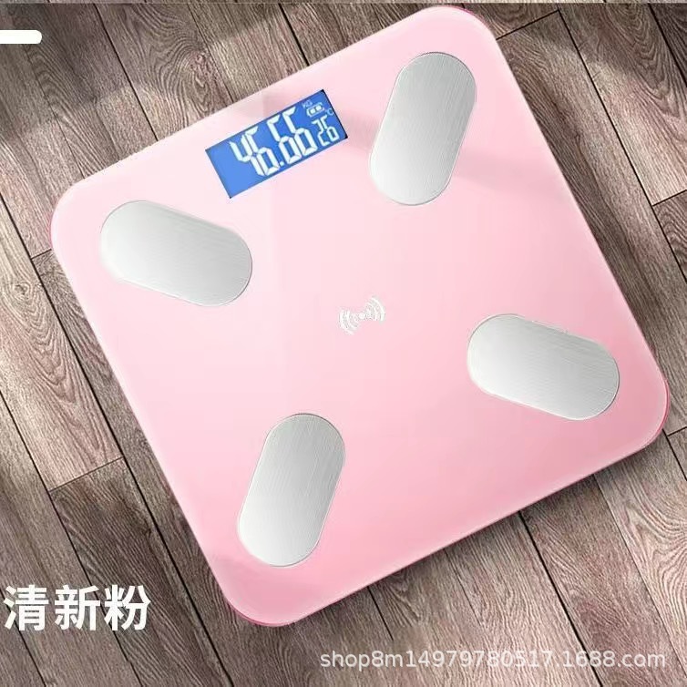 Báscula de grasa corporal para pérdida de peso Bluetooth inteligente y precisa medición de peso grasa carga corporal mujer hogar pequeña báscula electrónica