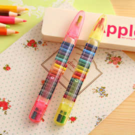 蜡笔diy彩虹彩铅创意个性20色多功能绘画笔可爱便携学生涂鸦色彩