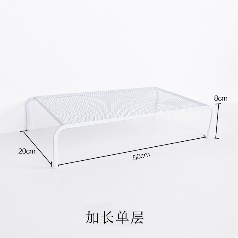 Organizador de almacenamiento minimalista para escritorio de dormitorio con soporte elevado para computadora, estante elevador para monitor de oficina sin instalación.