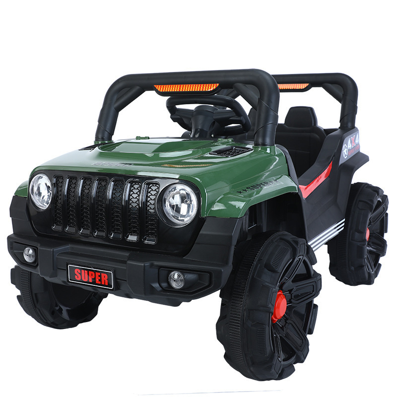 Coche eléctrico para niños vehículo todoterreno coche de control remoto coche de dos asientos coche de cuatro ruedas coche de bebé masculino y femenino tesoro auto-conducción coche de batería