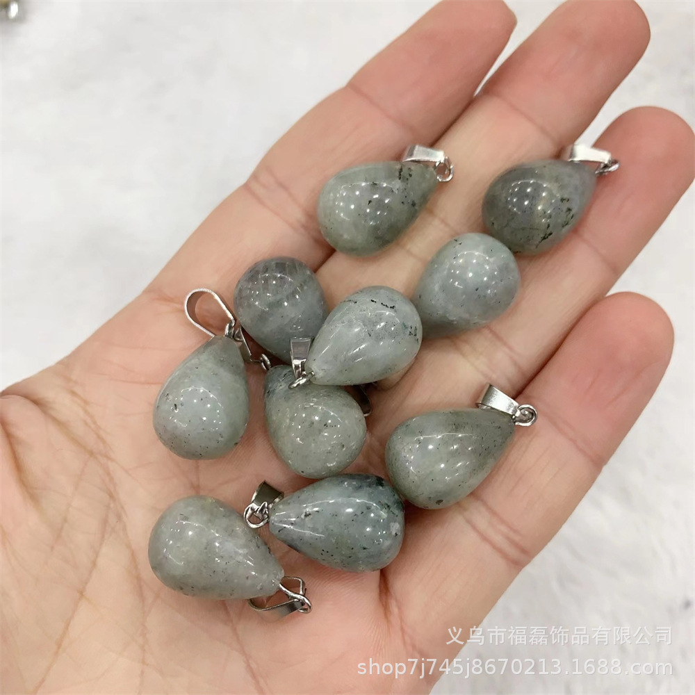 13*18mm ronda gota de agua colgante amatista natural Ojo de Tigre colgante de Piedra DIY pendientes collar de accesorios de la joyería al por mayor