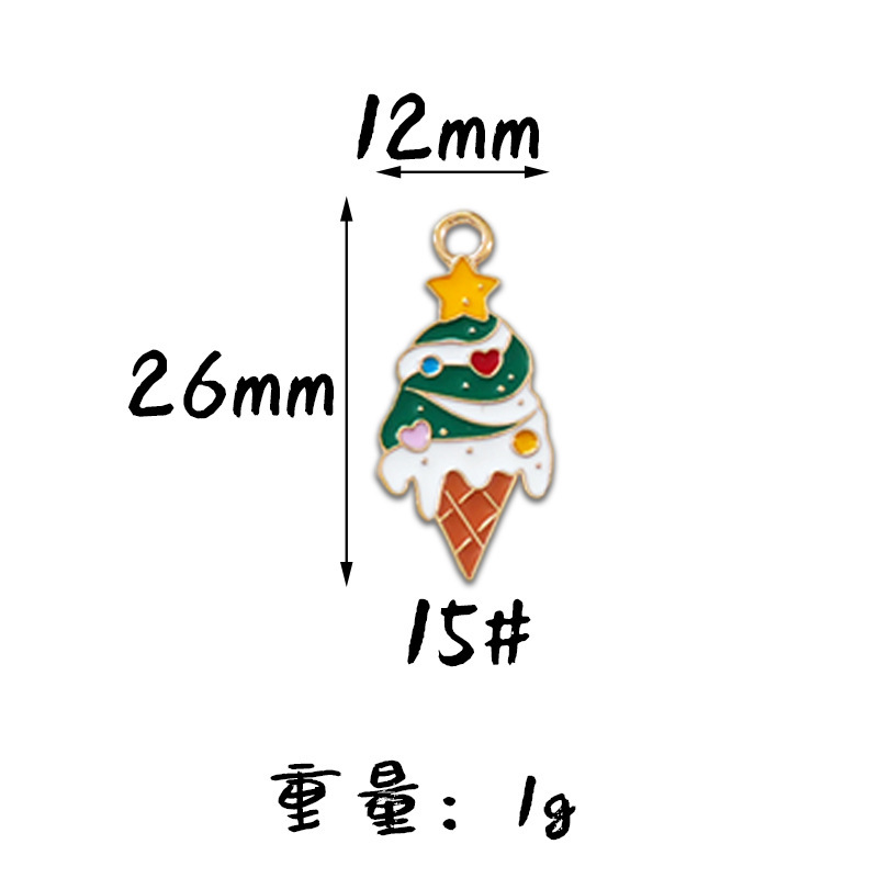 圣诞节圣诞老人手套袜子姜饼人滴油合金diy饰品配件耳环吊坠挂件|undefined