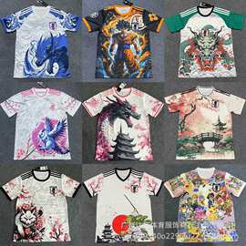 japan日本特别版球衣动漫七龙珠路飞樱花猫头鹰足球服球迷版