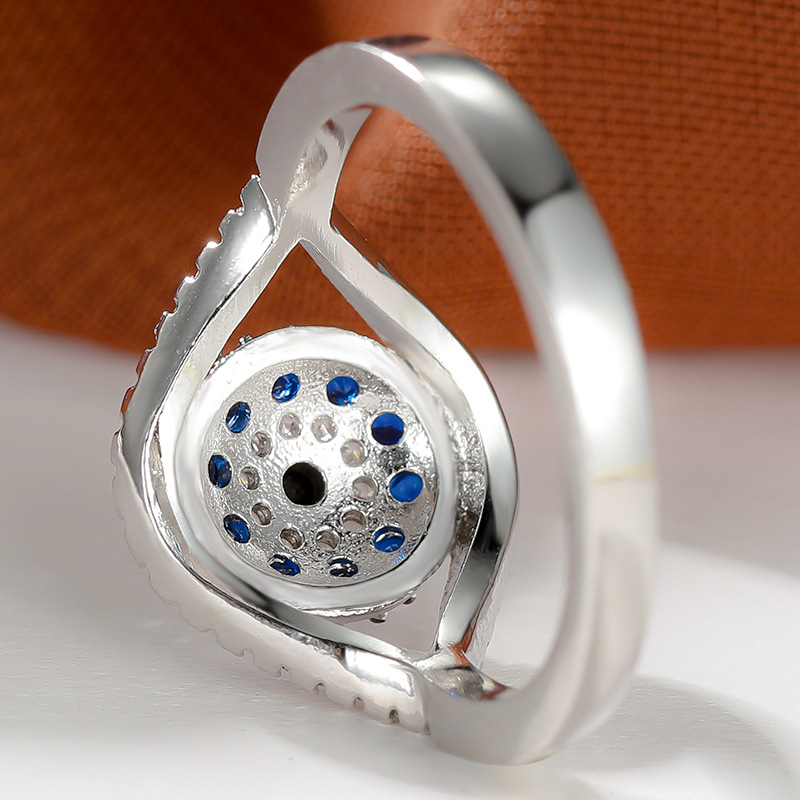 Simple Style Eye Copper Plating Inlay Zircon Rings display picture 4