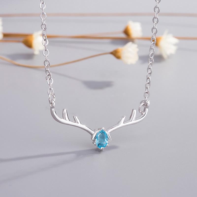 ED034 синий бриллиант (с крестообразной цепочкой)