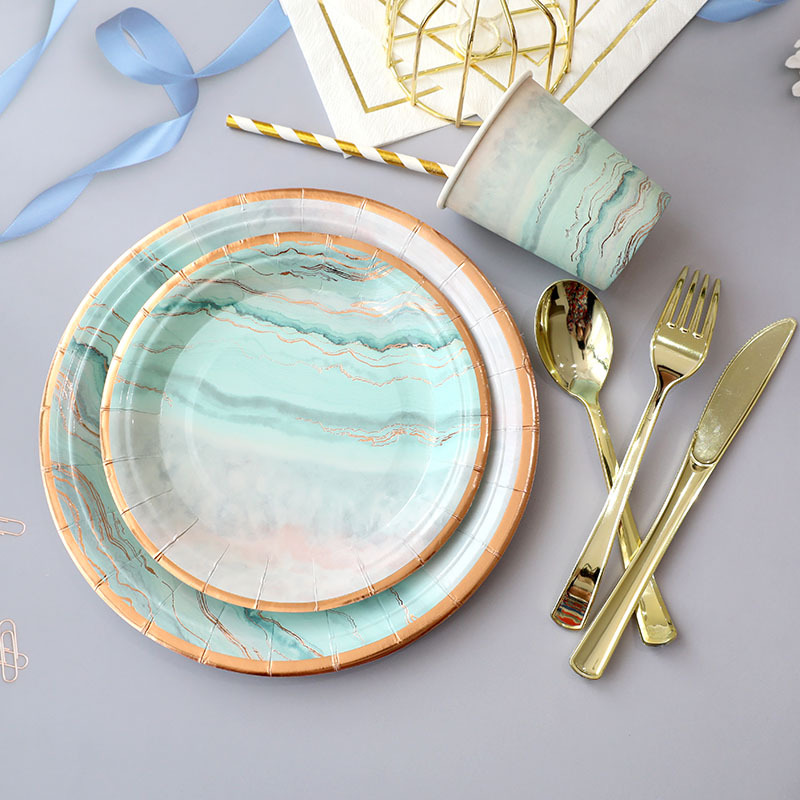 148g Weight Tableware Kitchen and drinking utensils Plate Event & Party Supplies 1000 Quantity Gradient Color Pattern Simple Style Style Simple Style Gradient Color Plate Tableware 无