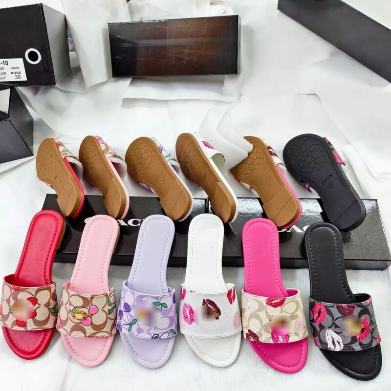 Cross-border 2026 new letter buckle flat sandals for beach wear, versatile fashion casual slippers for women wholesale