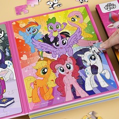 ポニー磁気パズル宝莉3歳から6歳までの子供磁気平図2女の子幼児知育赤ちゃん早教玩具