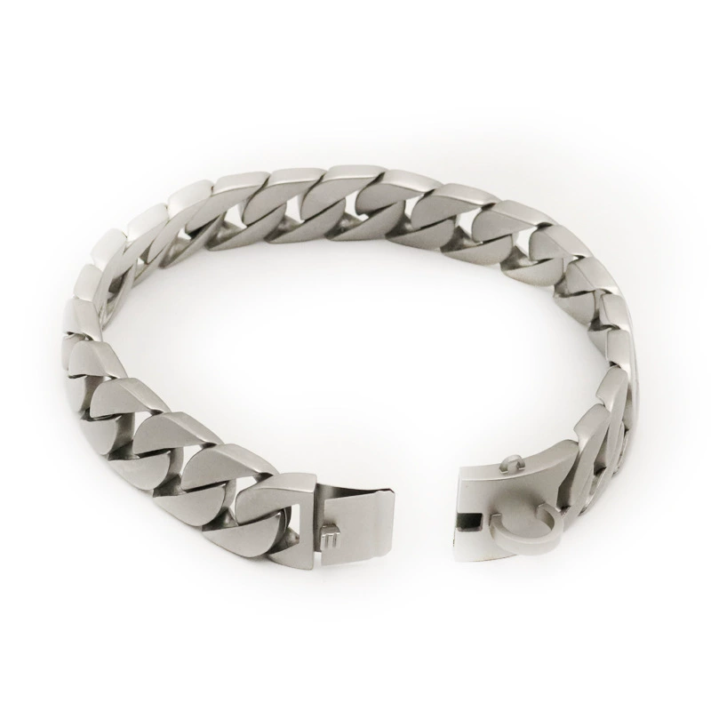 Cross -border fashion new big dog chain wholesale stainless steel 304 anti -rust dog collar large and medium -sized Cuban chain