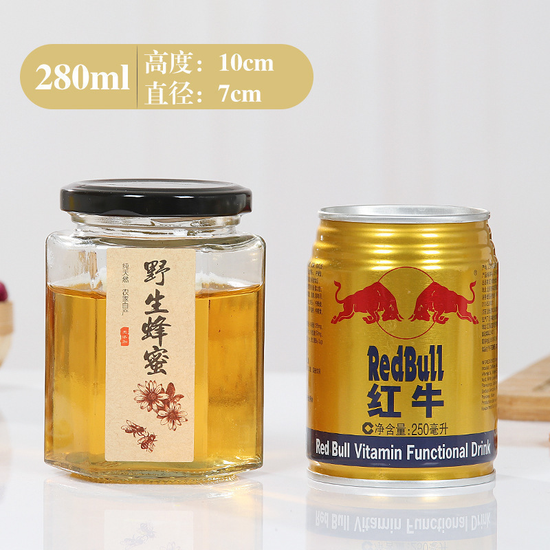 六棱玻璃酱菜瓶500ml果酱辣椒酱分装瓶食品级厨房储物罐现货批发|undefined