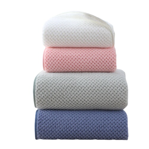 Interlock coral velvet pineapple pattern bath towel set, including mother and child towels, thick, water-absorbent, quick-drying bath mat, one-piece dropshipping