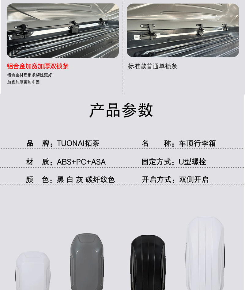 Byd Tang/Song/Yuan Roof Box Large Capacity Flat Neutral Car Travel Suitcase