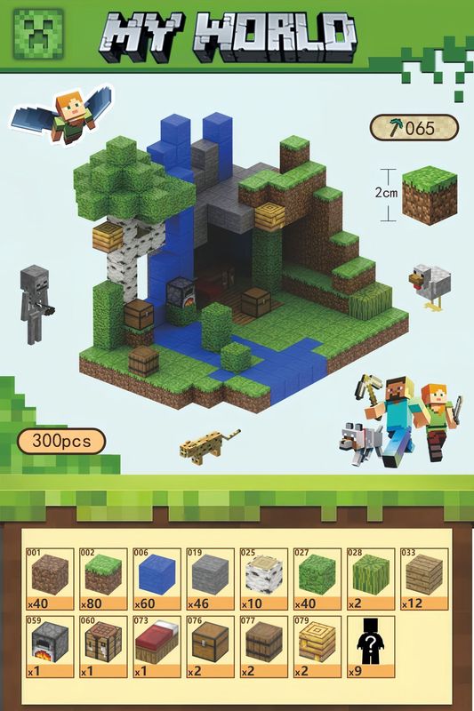 クロスボーダー マインクラフト 磁気ブロック 磁気ブロックセット 原始森林 STEM感覚玩具 Amazon|undefined