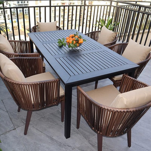 Outdoor leisure coffee shop table and chair garden balcony leisure table and chair simple indoor table and chair combination simple set