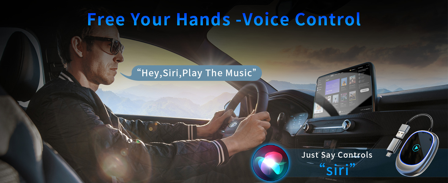 Cross-border CarPlay box 2-in-1 wired to wireless Apple Android Android Auto car connectivity box