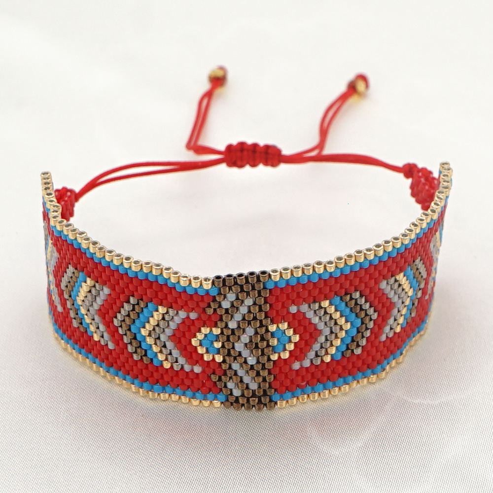 geometric handwoven Miyuki beads ethnic style bracelet wholesale jewelry Nihaojewelrypicture6