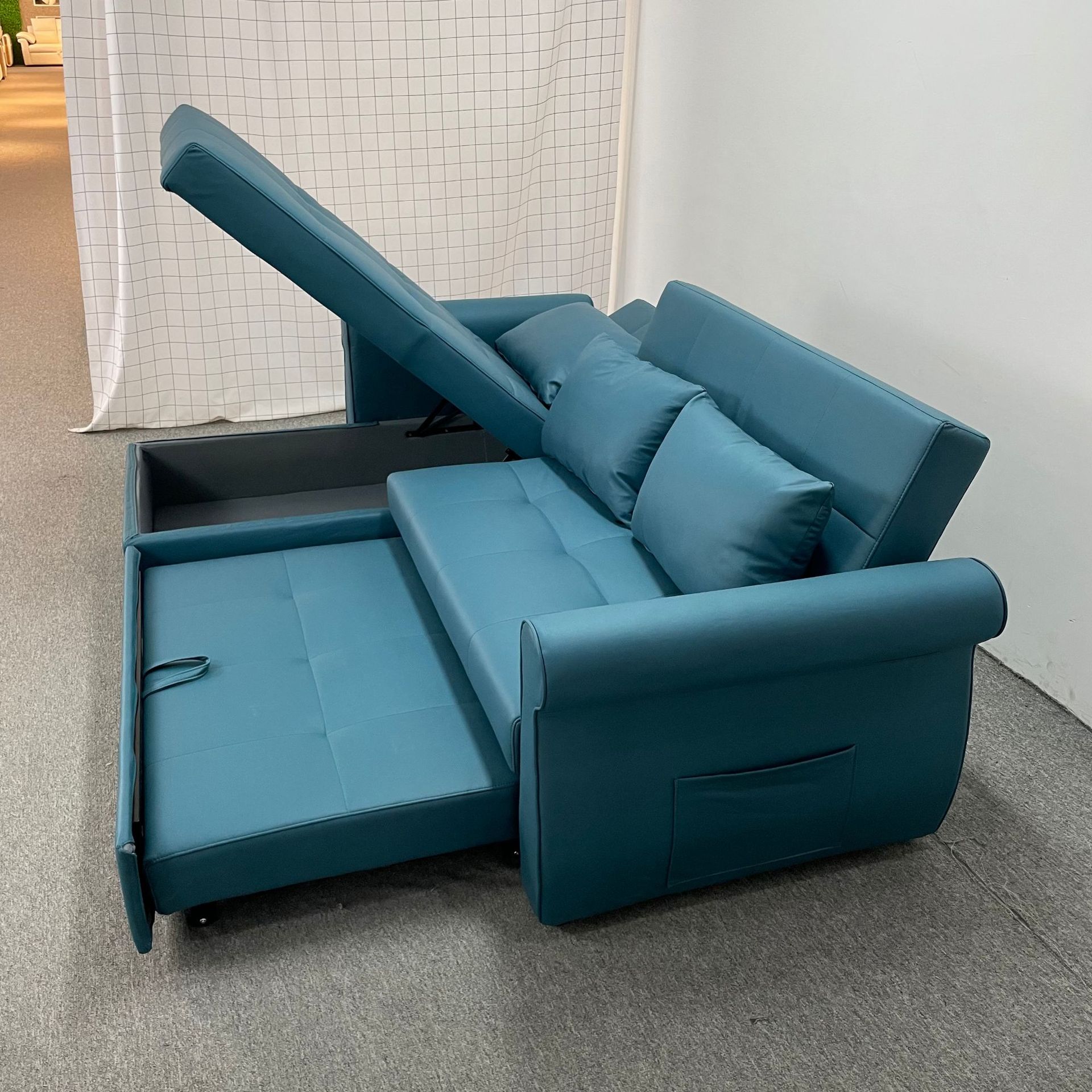 Sofá cama multifuncional de doble propósito, sala de estar, apartamento sin lavado, tecnología combinada de sofá cama con mano de obra.