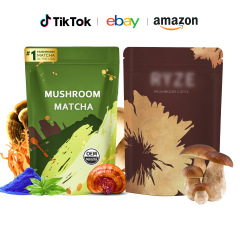 国境を越えて爆発したキノコ抹茶粉Mushroom Matcha payは抹茶ラテキノコのコーヒーを飲みます。