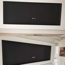 纯黑色无缝墙布2025新款悬浮电视墙法式卧室电竞房床头背景墙壁布