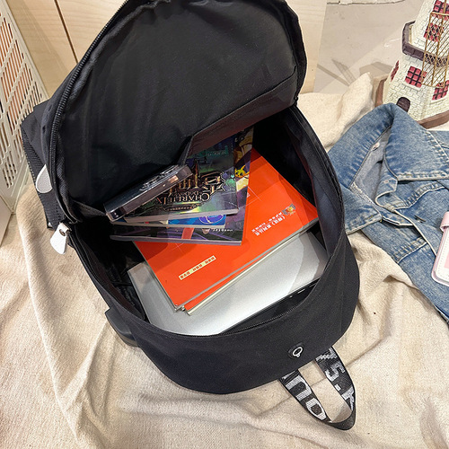 Student Double Strap Trendy Casual Glowing Backpack Large Capacity Korean Style Cool Neon School Bag