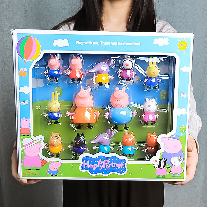子豚人形セット ままごとおもちゃ 子供用 6人家族 パートナー子豚ままごと|undefined