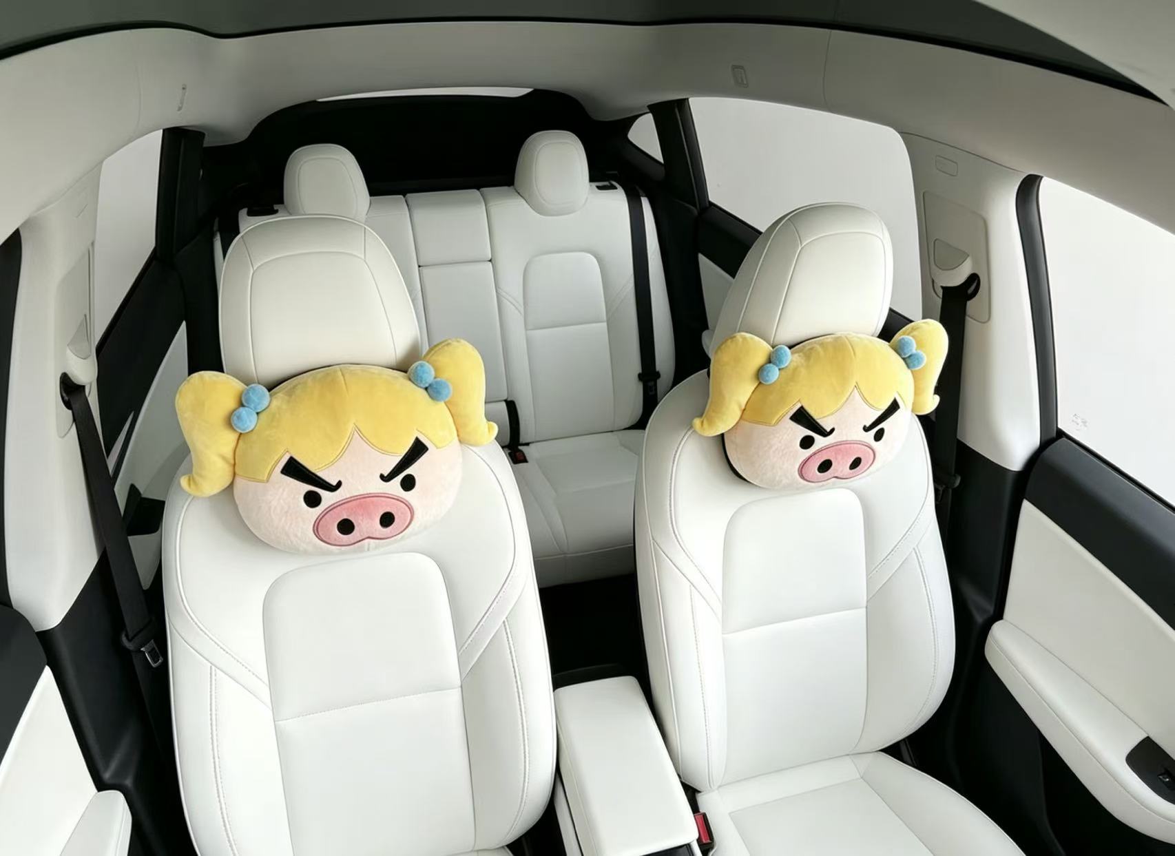 Cartoon Car Headrest and Neck Pillow Powerpuff Girls Crayon Shin-Chan Doodle Man Left Side Headrest Cross-Border Exclusive Supply
