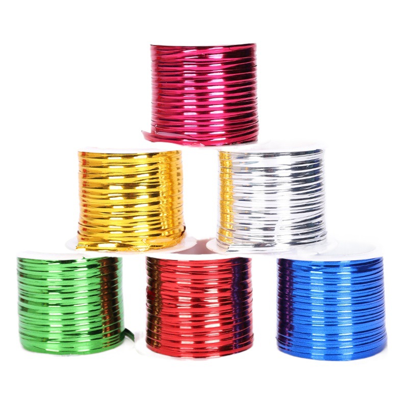 Ligaduras metálicas de oro y plata al por mayor para cajas de regalo, cajas de dulces, embalaje de flores, ligaduras metálicas de colores, cinta de 15 m