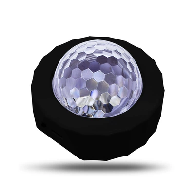 Car atmosphere light USB colorful voice Other lights - black-chinese