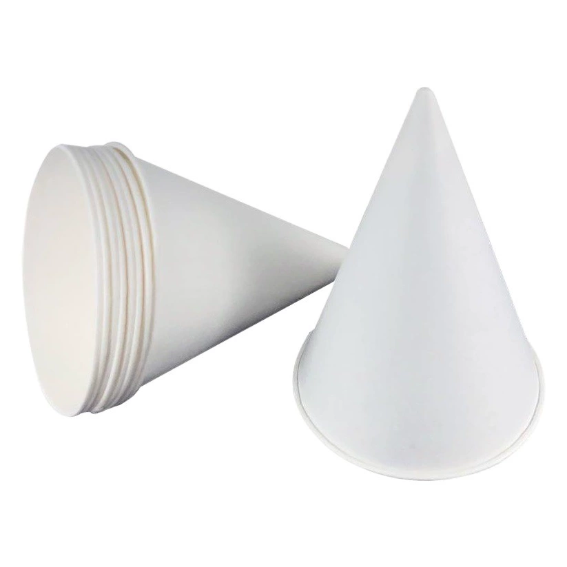 Pinwei Белый Конический Стаканчик Одноразовый Бумажный Стаканчик Питьевой Чашка Остроконечное Дно Утолщенный Стаканчик Мороженого Аэропорт Питьевой Бумажный Стаканчик