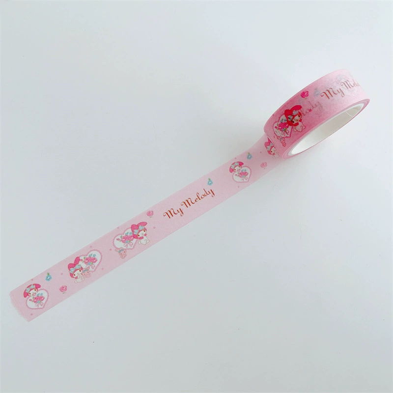 Скотч washi Cinnamoroll 1,5 см × 5 м, японская бумага, милые мультяшные принты
