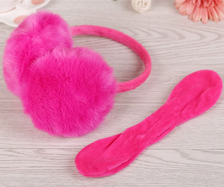 Adjustable cute keep warm headphones with bow, earmuffs