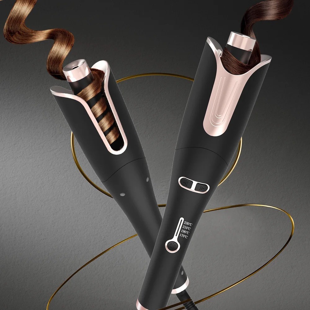Cross-Border Fully Automatic Hair Curler, Large Waves, Two-Way Rotation, Lazy Person's Magic Tool, Anti-Scalding, Household Electric Curling Iron, Long-Lasting Styling